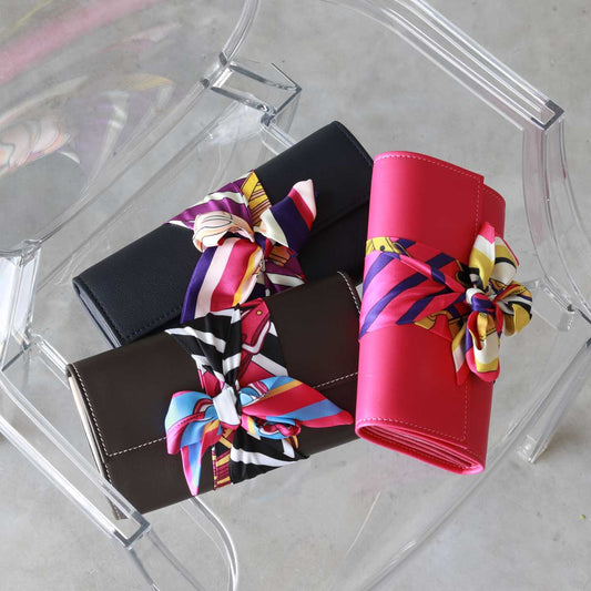 Tuch Gürtel Schwarz Pink