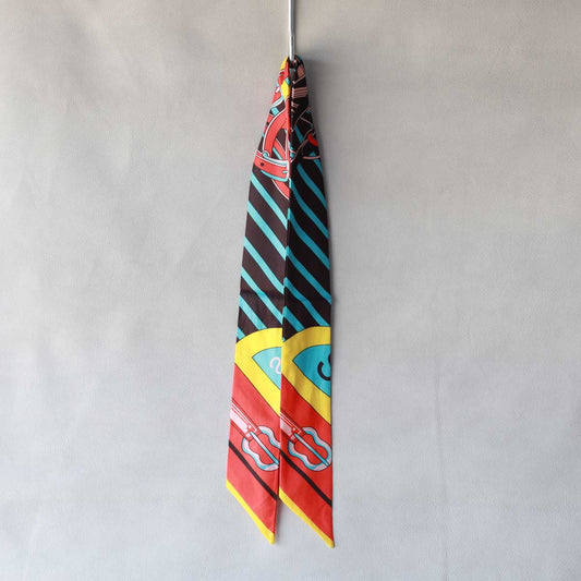 Tuch Gürtel Rot Türkis