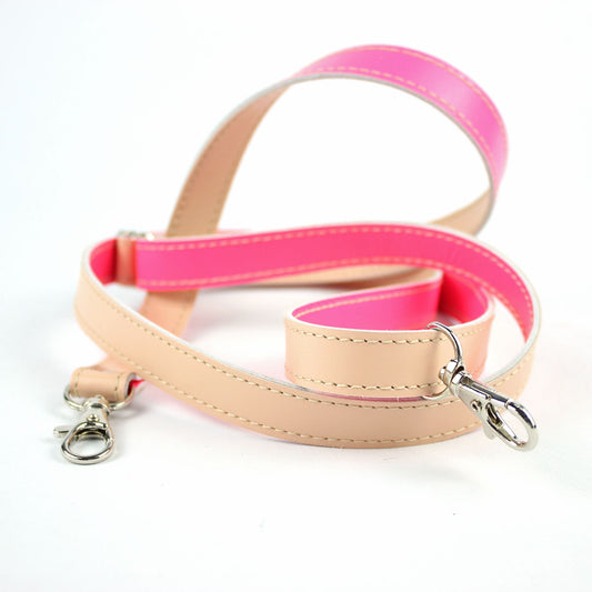 Riemen Natur Neon Pink