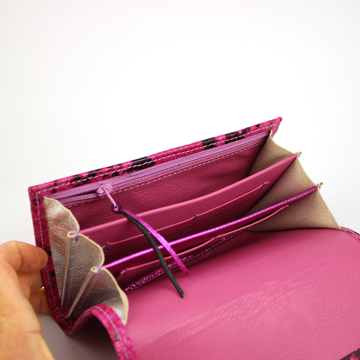 Portemonnaie Lou Pink Snake