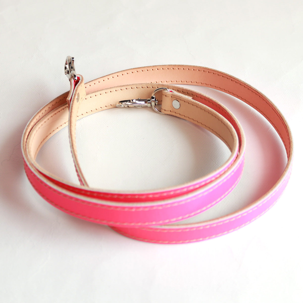 Riemen Natur Neon Pink